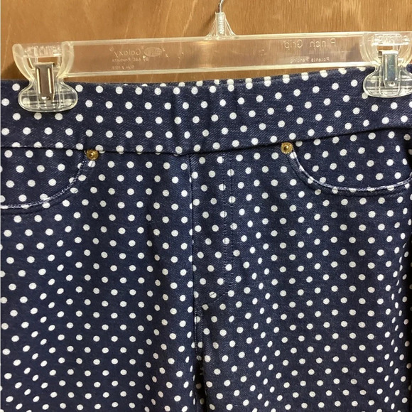 Michael Kors blue with white polka dot pants. - Picture 3 of 8